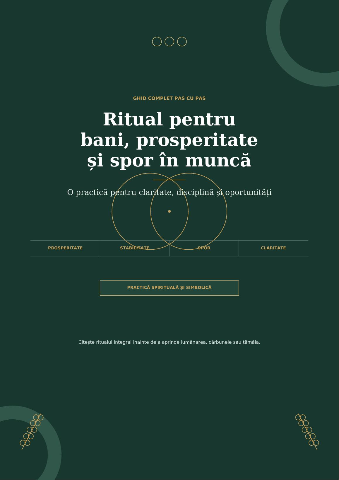 Ritual pentru bani, prosperitate și spor în muncă