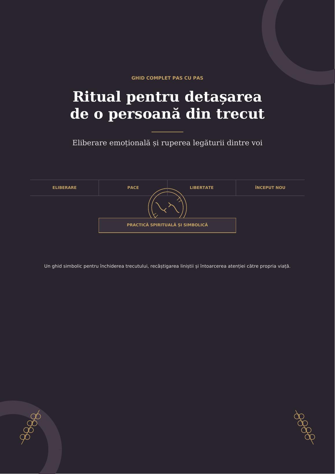 Coperta Ritual pentru detașarea de o persoană din trecut