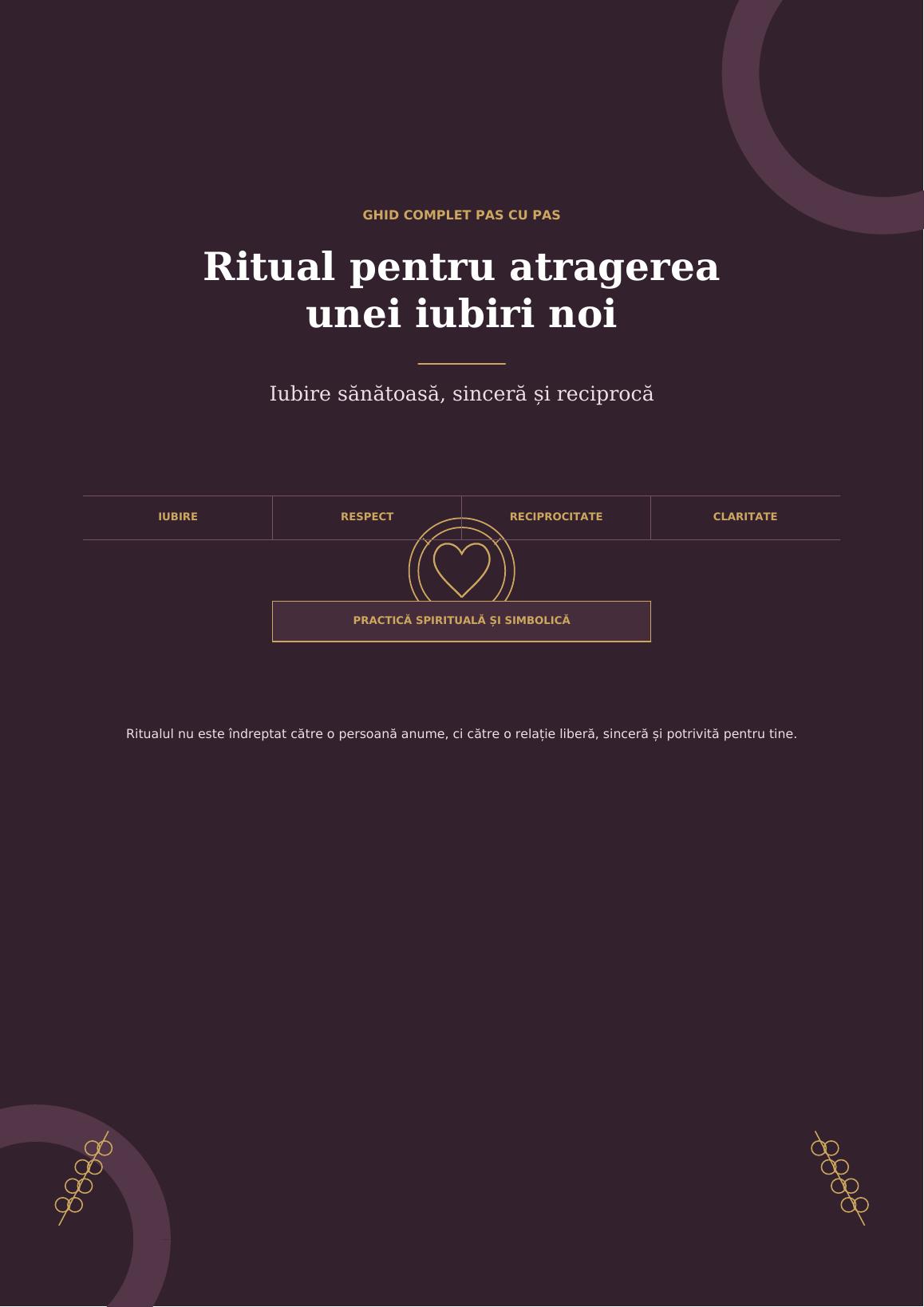 Ritual pentru atragerea unei iubiri noi