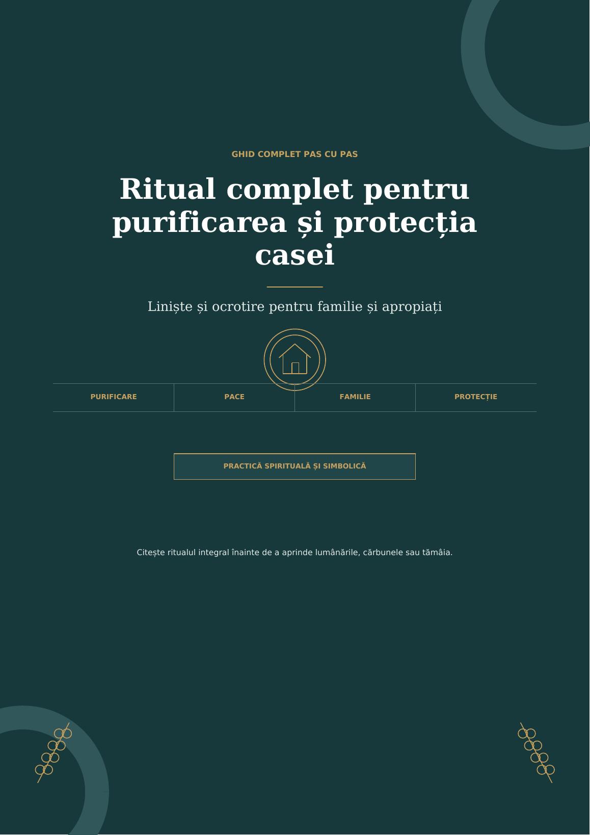 Ritual pentru purificarea și protecția casei